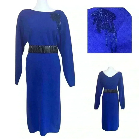 Bejeweled sweater dress
